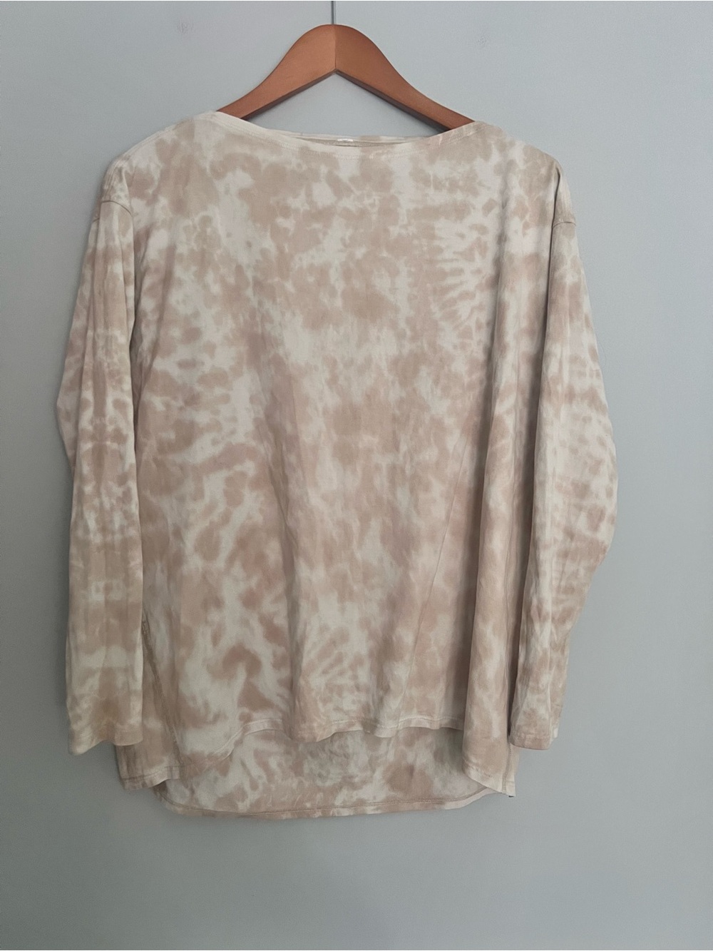 Lululemon Back in Action Long Sleeve Shirt Tie Dye Opal Cafe Au Lait Size 10
